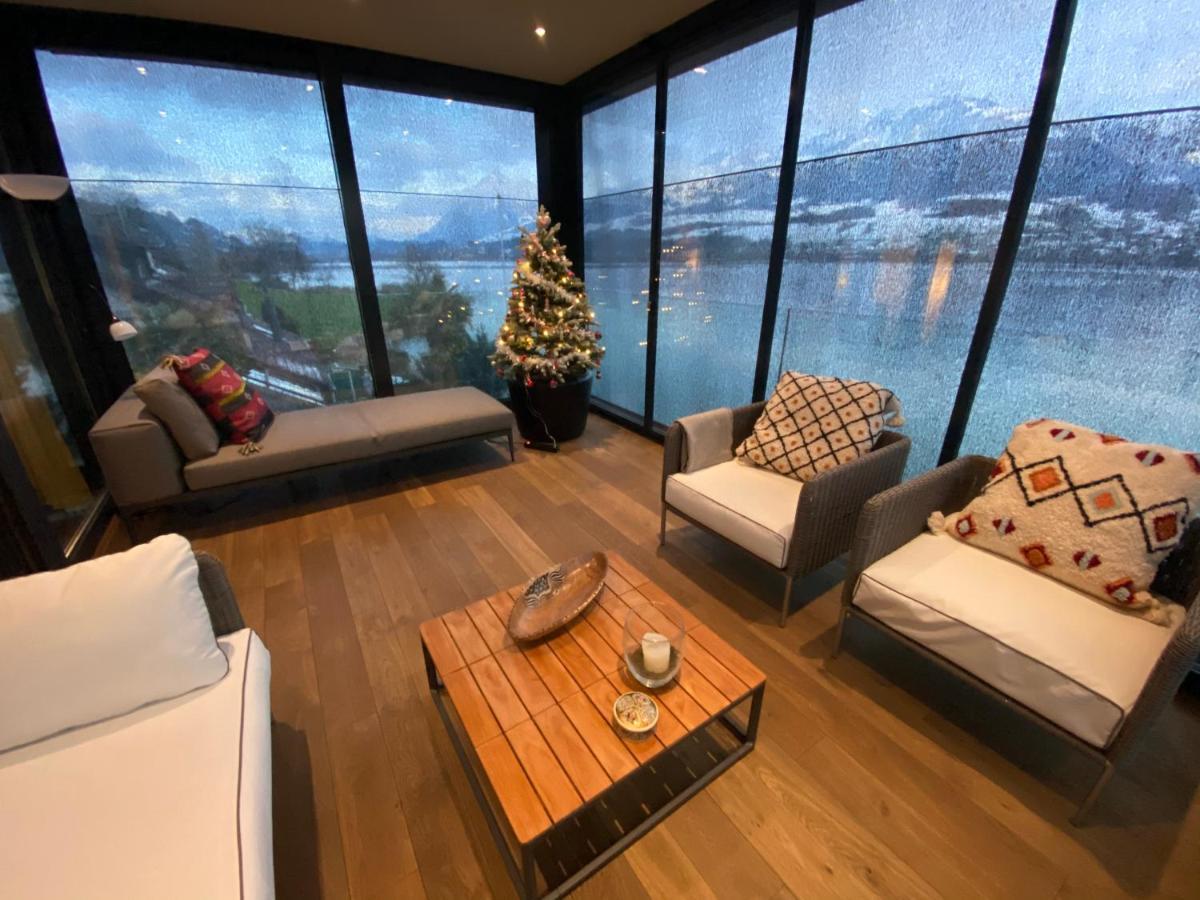 Luxury Loft On Top Of Villa Wilen With Tremendous Views By The Lake Sarnen Exterior foto