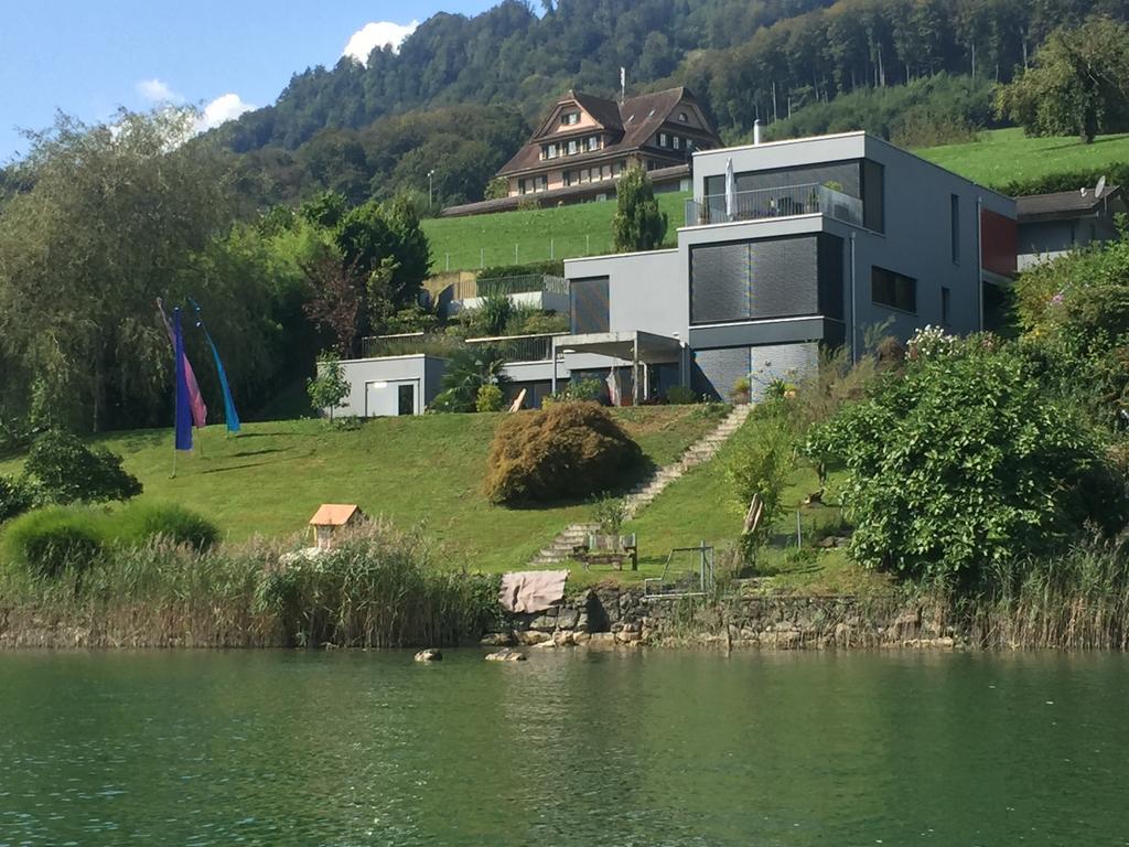 Luxury Loft On Top Of Villa Wilen With Tremendous Views By The Lake Sarnen Exterior foto